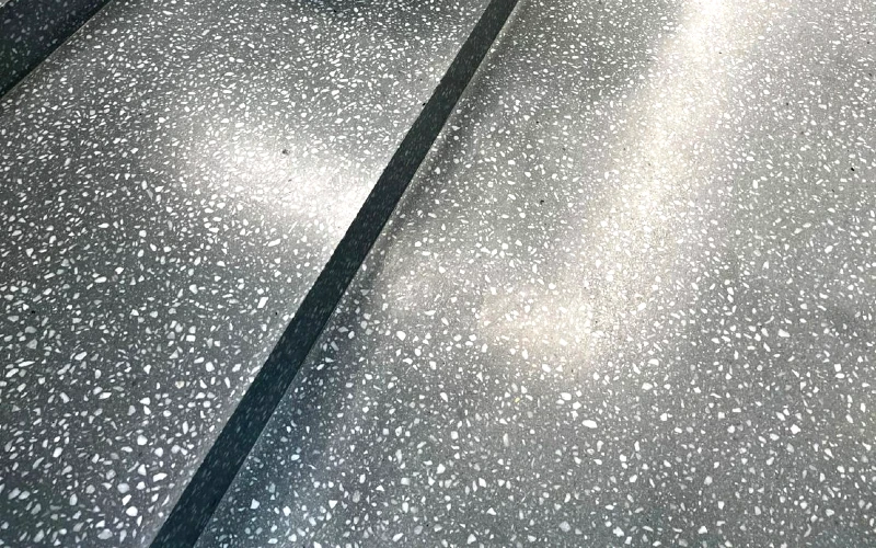 Cement terrazzo floor care
